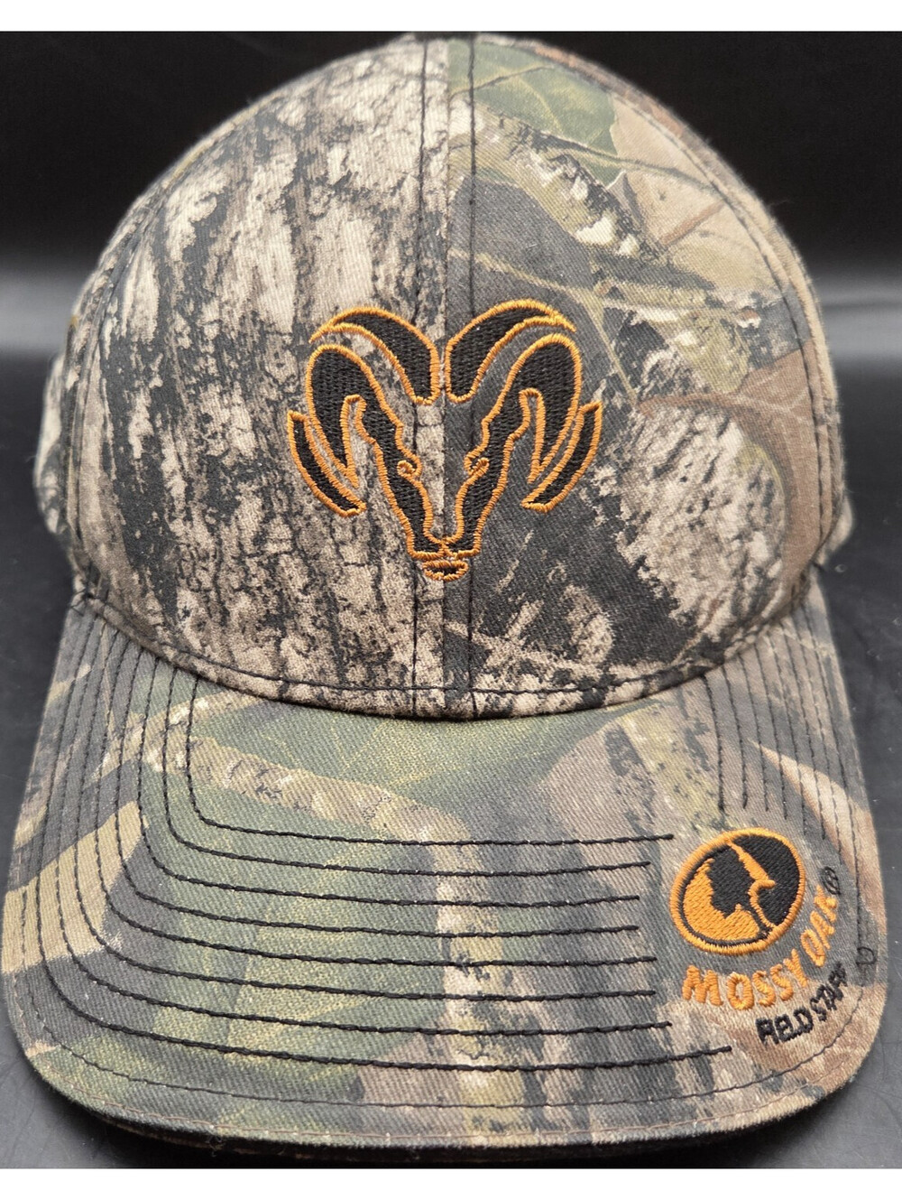 MOSSY OAK Ram Tough Camo Hunting Hat Mens Adjustable Baseball Cap